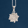 Tiny Sterling Silver Chrysanthemum Necklace, thumbnail 1 of 11