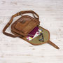 Personalised Curved Brown Leather Saddle Bag, thumbnail 5 of 9