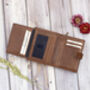 Pride Brown Leather Trifold Wallet Purse Rfid, thumbnail 4 of 6