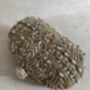 Dark Gold Handcrafted Embroidered Oval Clutch Bag, thumbnail 4 of 10