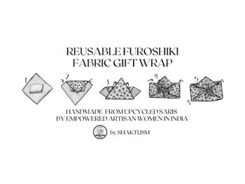 Reusable Sari Gift Wrap Bundle, Medium Furoshiki Cloths, 2 of 11