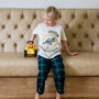 Personalised Father's Day Daddy Digger Matching Pyjamas, thumbnail 2 of 9