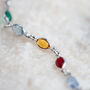 Colourful Multi Gemstone Sterling Silver Chain Necklace, thumbnail 3 of 8