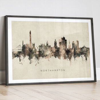 Northampton Skyline Cityscape Art Print, 12 of 12
