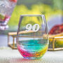Personalised Rainbow Glass Tumbler 90th Birthday, thumbnail 1 of 3