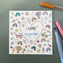 Kid's Valentine Colouring Card, thumbnail 8 of 8
