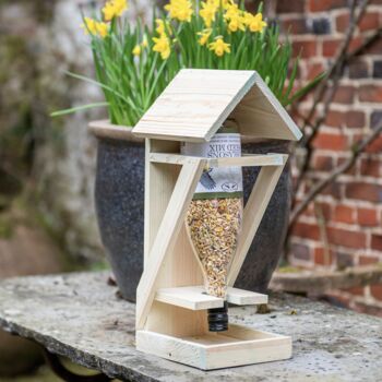 Bird Food Wine Bottle With Seed Mix, 2 of 3