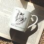 Jane Austen's Pride And Purrjudice Bone China Mug, thumbnail 1 of 4