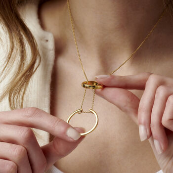 Personalised Large Circle Ring Holder Necklace, 3 of 6