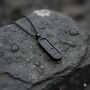 Black Personalised Tag Pendant Necklace, thumbnail 2 of 4