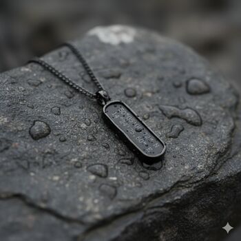Black Personalised Tag Pendant Necklace, 2 of 4
