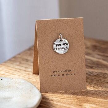 New Mum Affirmation Cards And You Are Enough Charm, 3 of 6