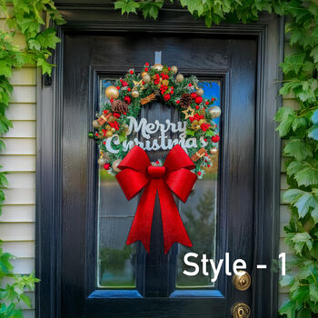 Christmas Wreath With Traditional Scent And Bow 20 Inch, 10 of 11