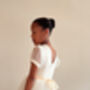 Duchess Satin First Communion Dress – Tulle Puff Sleeves And Tutu Skirt, thumbnail 3 of 10