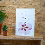 Pink Hibiscus With Butterflies A4 Giclee Print, thumbnail 1 of 3