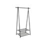 Two Tier Black Storage Shelf Clothes Coat Rack Stand, thumbnail 3 of 6