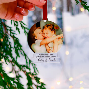 Personalised Photo Family Christmas Tree Decoration, 5 of 8