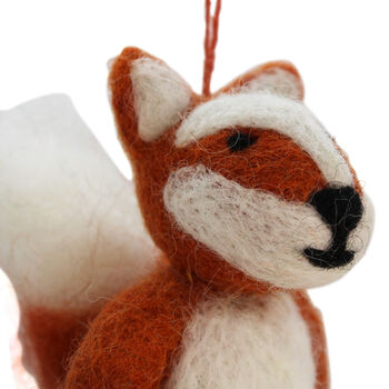 Finley Festive Fox Fair Trade Handmade Christmas Felt, 2 of 5