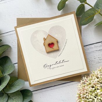 New Home Card With Cute House Embellishment, 4 of 6