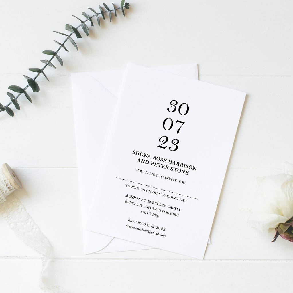 10 Modern Love Wedding Invitations By Gorgeous Creations 3635