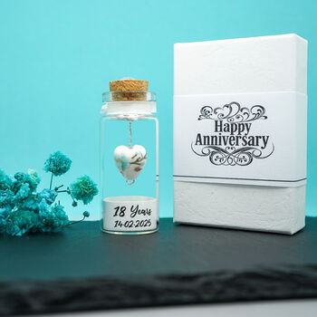 Personalised 18th Porcelain Anniversary Mini Bottle Gift, 4 of 4