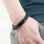 Personalised Men's Woven Duo Black Bracelet, thumbnail 3 of 8