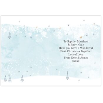 Personalised Polar Bear 'First Christmas As A Family' Card, 2 of 3