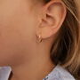 Minimalist Gold Plated Dainty Huggie Hoop Earrings, thumbnail 6 of 11