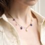 Blue Delft Glass And Pearl Charm Necklace, thumbnail 4 of 8