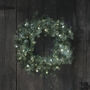 50cm Pre Lit Christmas Wreath 100 Dual Micro LED Battery Operated With Timer, thumbnail 5 of 6