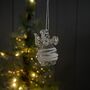 Glass Heart Angel Hanging Decoration, thumbnail 2 of 2