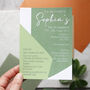 Hen Do Geometric Invitations Printed And Personalised With Envelopes, thumbnail 3 of 8