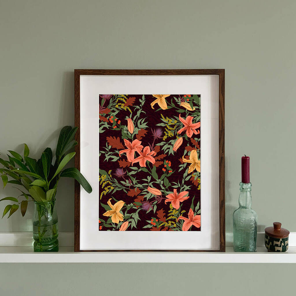 Peach Lily Giclee Wall Print, 1 of 7