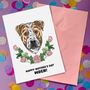 Custom Staffie Christmas Card, Change Breed And Colours, thumbnail 9 of 12