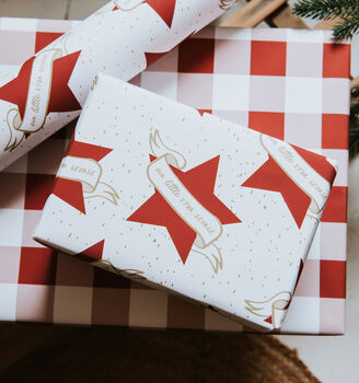Personalised Christmas Star Wrapping Paper, 2 of 3