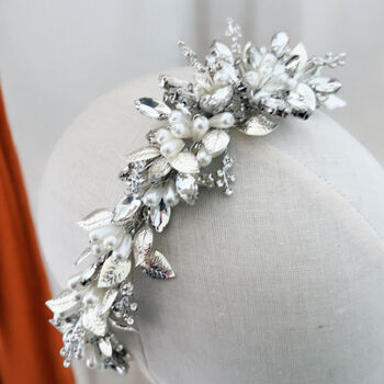 Silver Leaf Bridal Crown, 3 of 6