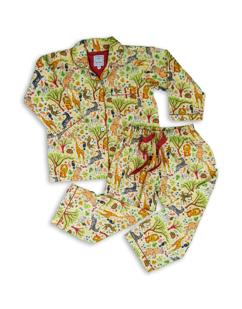 Personalised Children's Safari Pyjamas By Lola + Blake ...