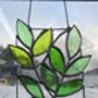Stained Glass Cherry Leaves Panel, thumbnail 2 of 3