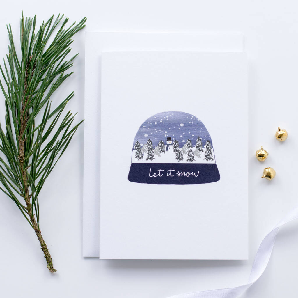 Snow Globe Christmas Card By The Hidden Pearl Studio 