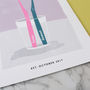Personalised Couples Toothbrush Print, thumbnail 5 of 8