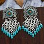 Bohemian Braided Turquoise Indian Boho Earrings, thumbnail 5 of 9