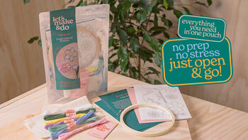 Learn To Sew Your Own Embroidered Flowers Kit Stick And Stitch, 2 of 8