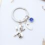 Personalised Skiing Keyring Ski Gift, Travel Keepsake, thumbnail 1 of 7