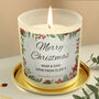 Personalised Christmas Vanilla Scented Jar Candle, thumbnail 1 of 4