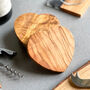 Set Of Four Italian Olive Wood Heart Coasters, thumbnail 4 of 7