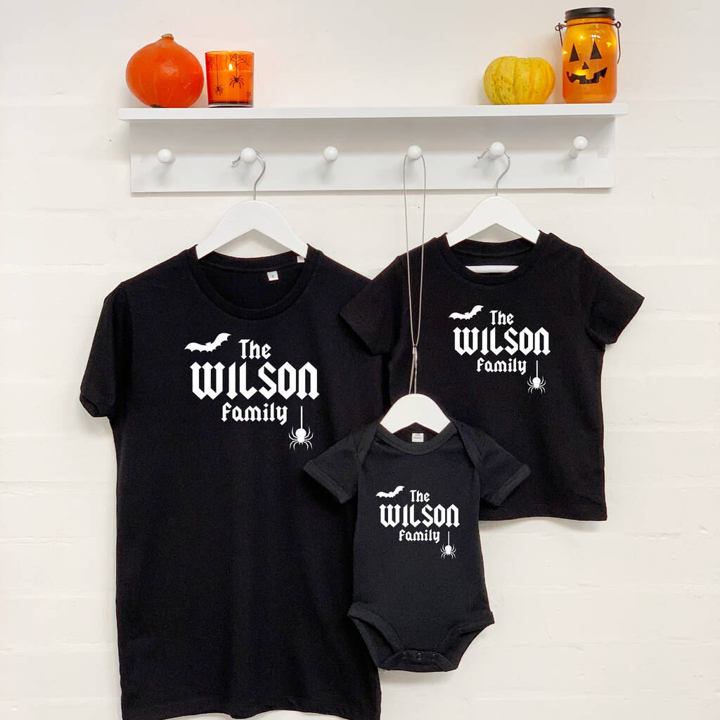 Halloween Personalised Family T Shirt Set