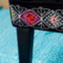 Black Embroidered Floral Armchair, thumbnail 7 of 7