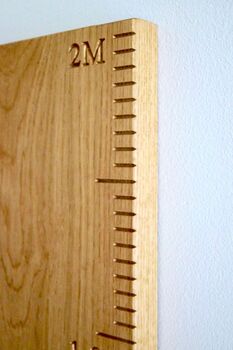 Mini Engraved Oak Height Chart, 5 of 5
