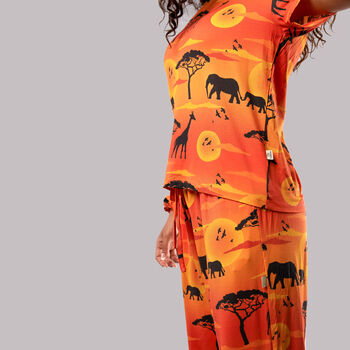 Serengeti Short Sleeve Bamboo Pyjamas, 4 of 10