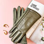 Elegant Stitch Detail Vegan Leather Gloves, thumbnail 4 of 8